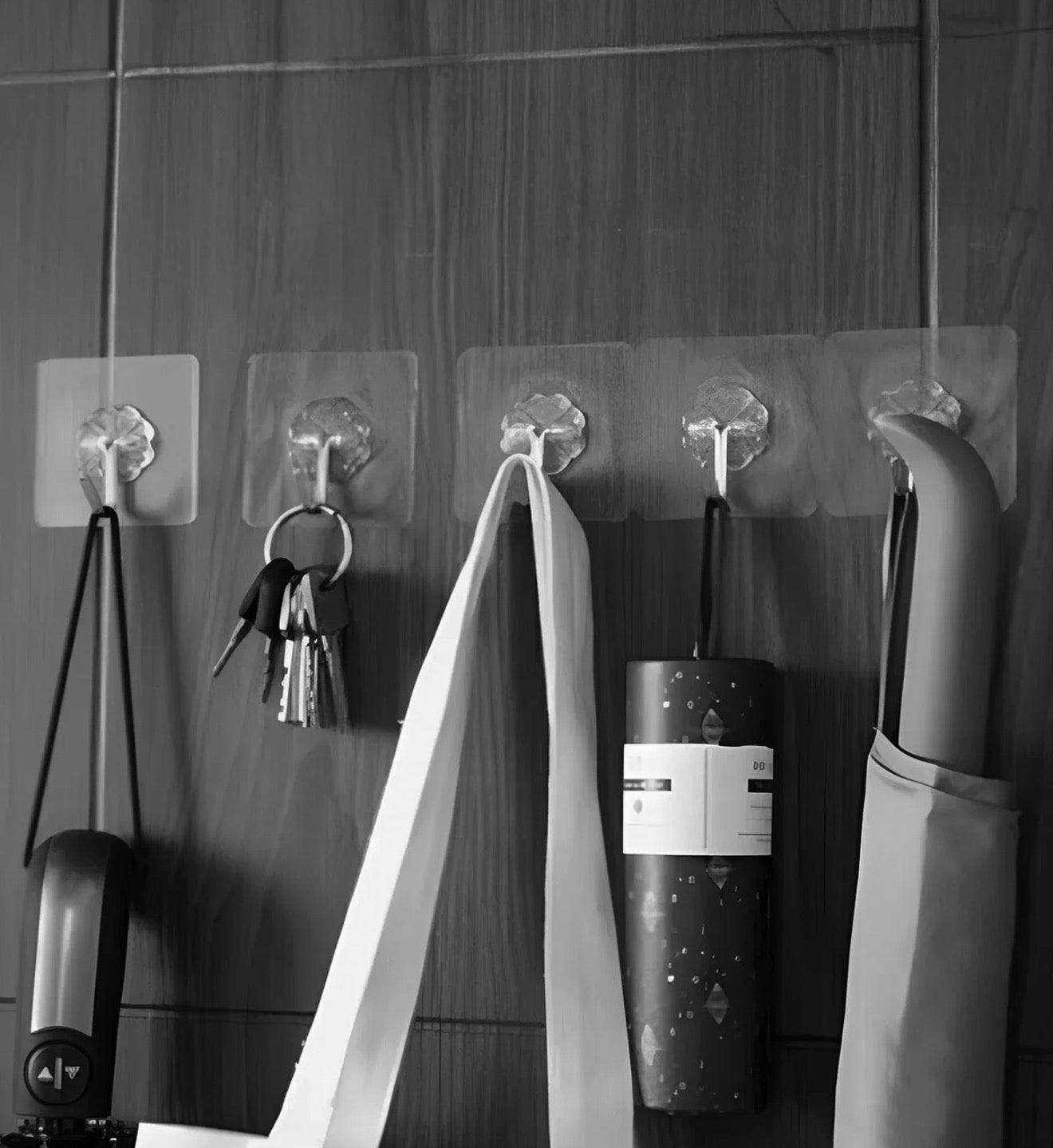 10 Adet Kapı Duvar Askısı, kendinden yapışkanlı şeffaf askı, güçlü kapı askısı,6x6cm